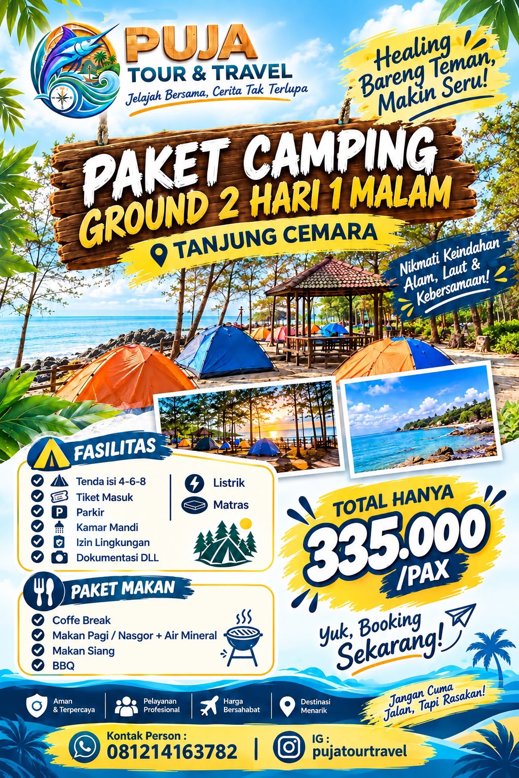 Paket Wisata Paket Camping Ground 2 Hari 1 malam Pangandaran